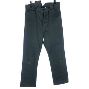 Frontier Classics Western Pants Mens 36x28.5 Suspender Buckle Back Cowboy HEMMED